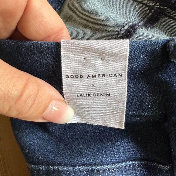 Good American X Calik Denim Always Fits Raw Hem in B838 - Picture 8 of 9